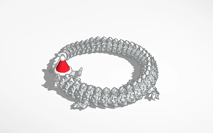 Mô hình rồng Giáng sinh cử động (Articulated Winter Dragon) cho in 3D - Image 3