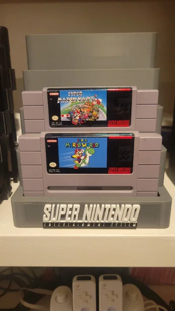 Kệ trưng bày băng game SNES phiên bản Bắc Mỹ - Tự in 3D cực đẹp - Image 1