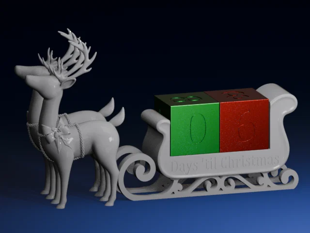 Lịch đếm ngược Giáng sinh hiện đại | Cỗ xe tuần lộc của ông già Noel - Image 1