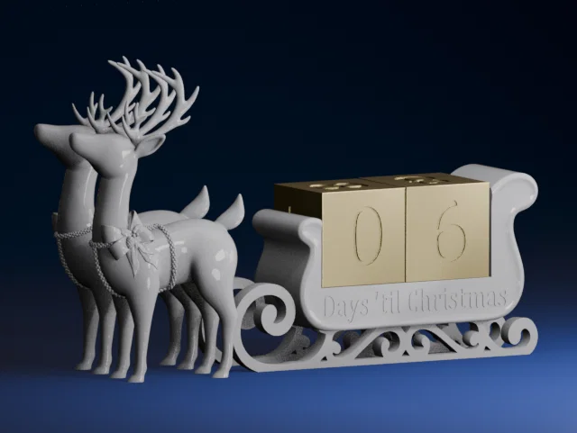 Lịch đếm ngược Giáng sinh hiện đại | Cỗ xe tuần lộc của ông già Noel - Image 2