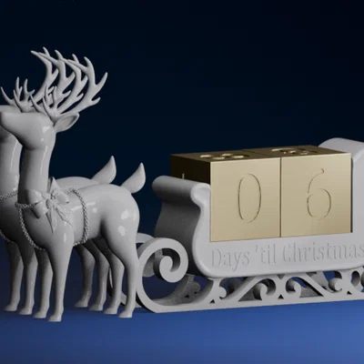 Lịch đếm ngược Giáng sinh hiện đại | Cỗ xe tuần lộc của ông già Noel