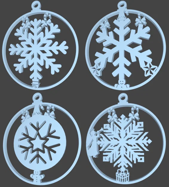 Mẫu trang trí cây thông Noel hình bông tuyết in 3D đẹp mắt - Image 1