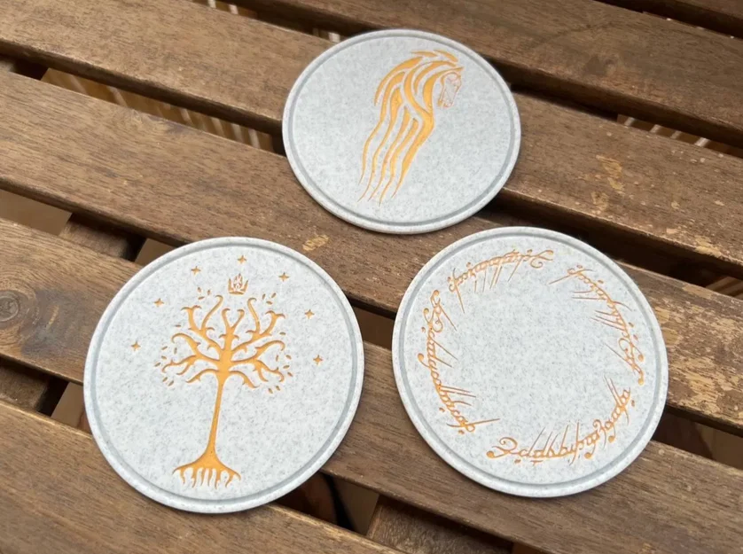 Đế lót ly Lord of the Rings in 3D đẹp mắt - Trang trí bàn trà cực chất - Image 1