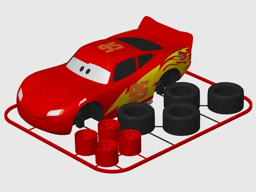 Mô hình Kit Card Lightning McQueen (Phim Cars của Disney Pixar) - Image 3