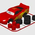Mô hình Kit Card Lightning McQueen (Phim Cars của Disney Pixar) - Thumbnail 3