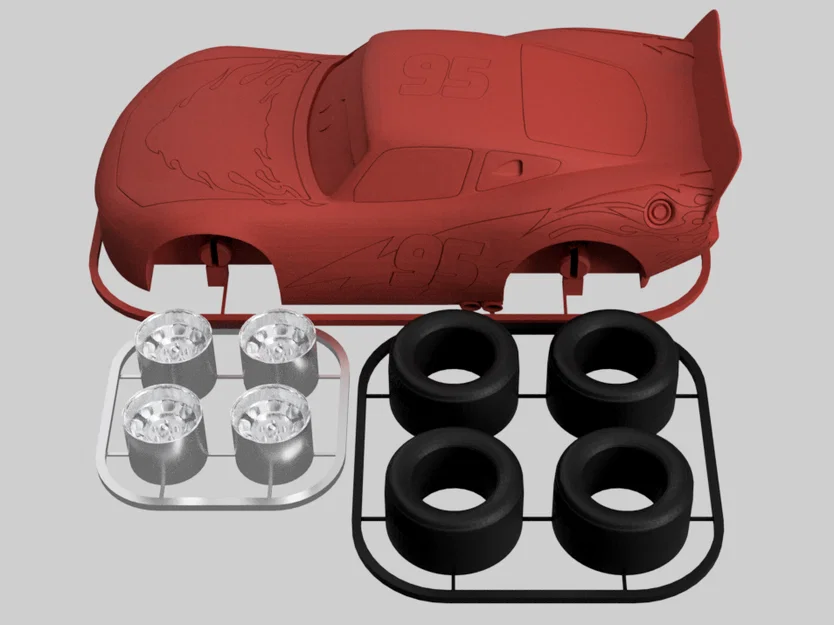 Mô hình Kit Card Lightning McQueen (Phim Cars của Disney Pixar) - Image 9