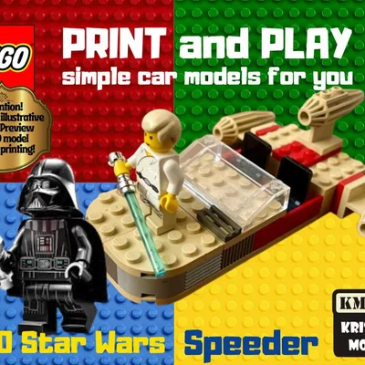 Mô hình in 3D LEGO Star Wars Landspeeder cực chất