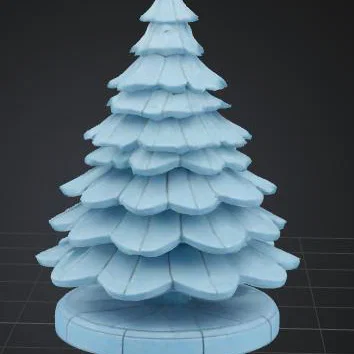 Mô hình cây thông Noel in 3D trang trí không gian lễ hội