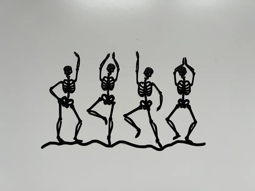 Tranh treo tường bộ xương nhảy múa Dancing Skeletons #1 - Image 1