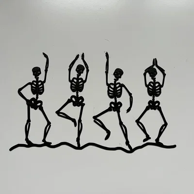 Tranh treo tường bộ xương nhảy múa Dancing Skeletons #1