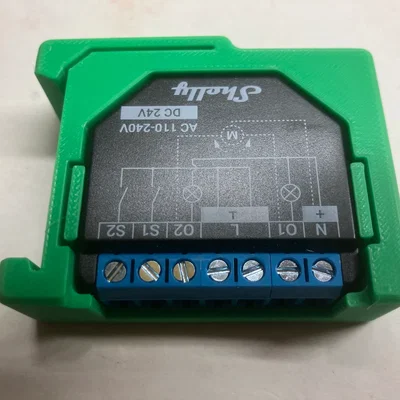 v2.0 - Giá đỡ DIN rail tối ưu cho Shelly Plus kèm công cụ tháo rời