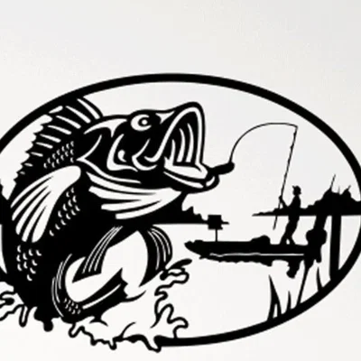 Mô hình trang trí tường Fisherman Fish Wall Art in 3D độc đáo