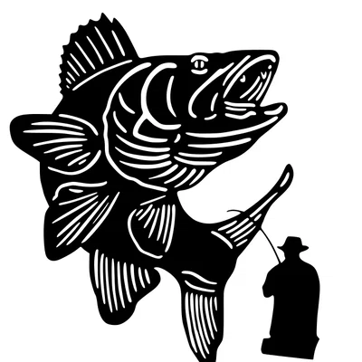 Tranh treo tường nghệ thuật hình cá Walleye in 3D độc đáo