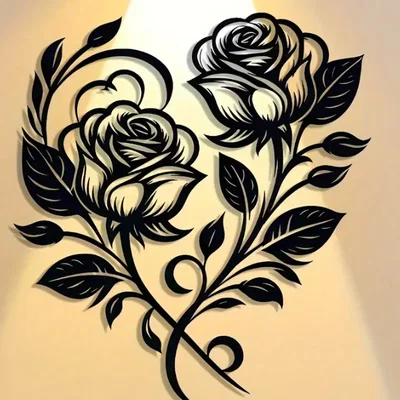 Mẫu tranh treo tường hình trái tim hoa hồng in 3D tuyệt đẹp