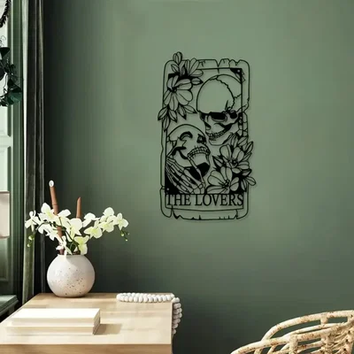 Mô hình trang trí tường đầu lâu tình nhân phong cách Gothic