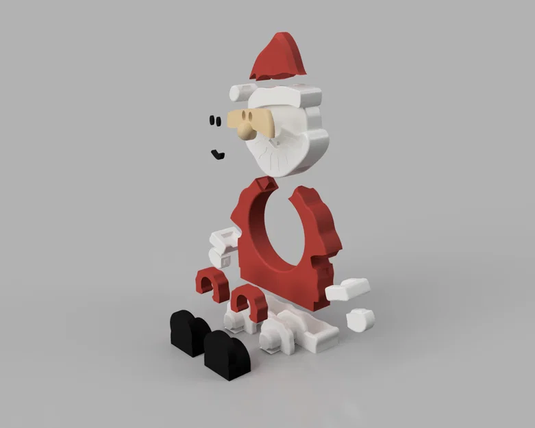 Vòng giữ khăn ăn hình ông già Noel cho dịp Giáng sinh, in đa màu, không cần support - Image 3