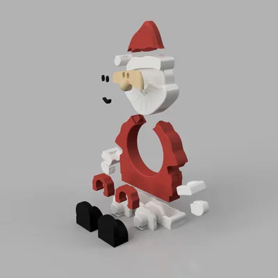 Vòng giữ khăn ăn hình ông già Noel cho dịp Giáng sinh, in đa màu, không cần support