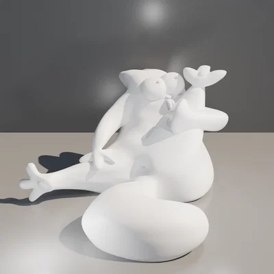 Mô hình 3D Simon's Cat hài hước - Đồ trang trí bàn làm việc cực xinh