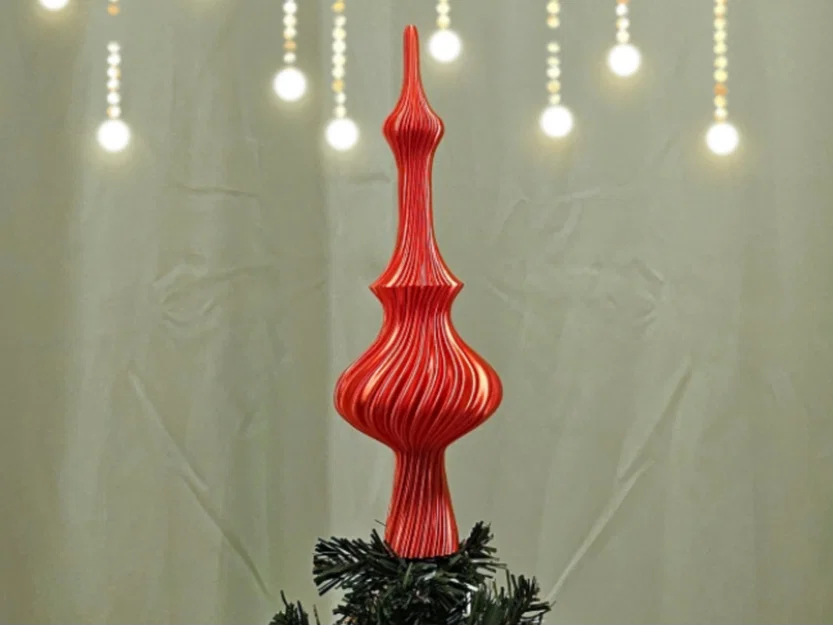 Đỉnh cây thông Noel in 3D thiết kế xoắn ốc tinh tế - Image 1