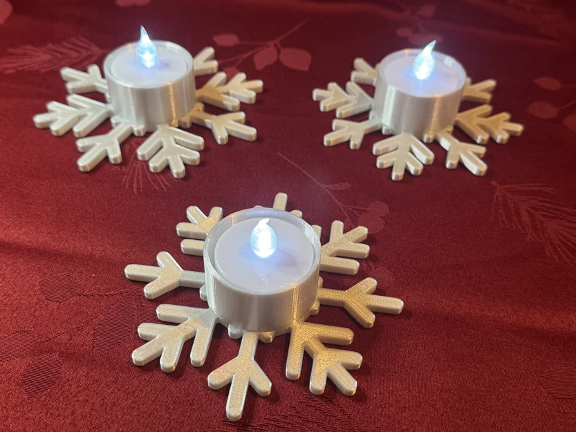 Đế Nến Tealight Hình Bông Tuyết Pha Lê - Image 2