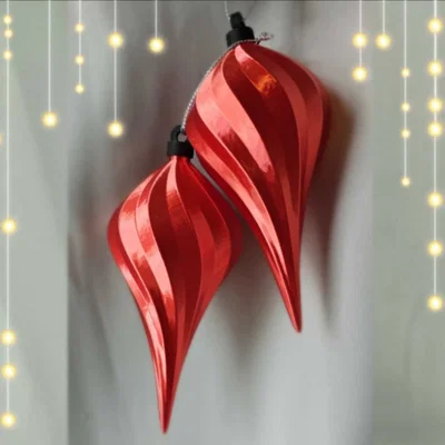 Đồ trang trí cây thông Noel 3D dạng xoắn tinh tế sang trọng