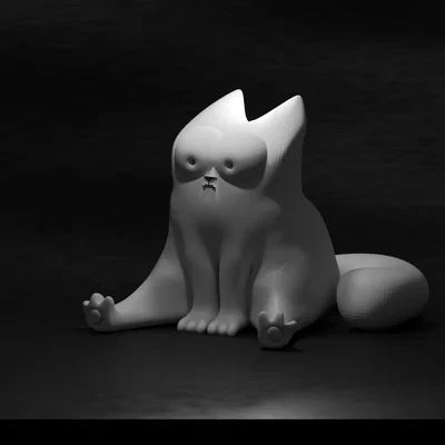 Mô hình chú mèo dễ thương phong cách Simon's Cat - In 3D