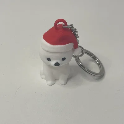 Mô hình 3D gấu Bắc cực đội mũ Noel dễ thương trang trí Giáng sinh