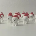 Mô hình 3D gấu Bắc cực đội mũ Noel dễ thương trang trí Giáng sinh - Thumbnail 7