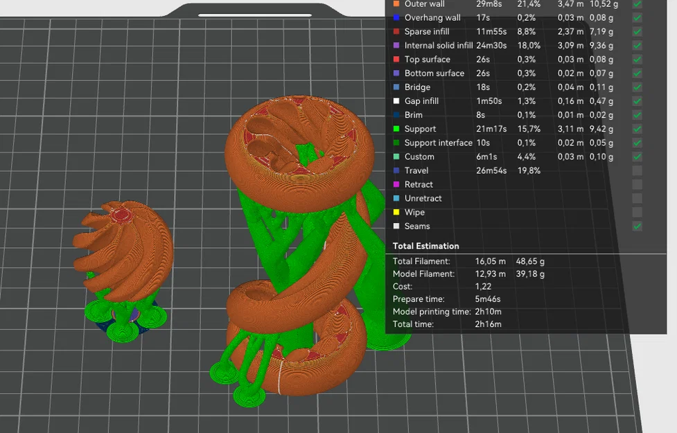 Mô hình 3D trang trí nghệ thuật: Quả cầu và Đường xoắn ốc độc đáo - Image 1