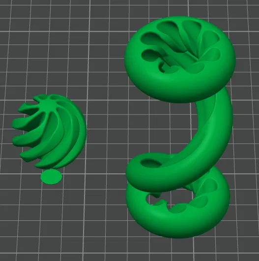 Mô hình 3D trang trí nghệ thuật: Quả cầu và Đường xoắn ốc độc đáo - Image 2