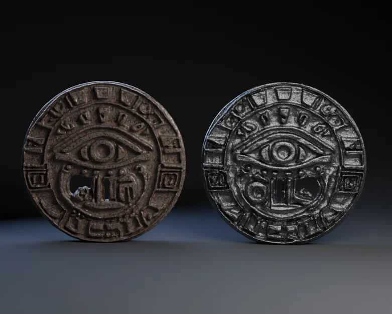 Mô hình 3D đồng xu cổ đại All Seeing Eye - Độc đáo, bí ẩn - Image 1