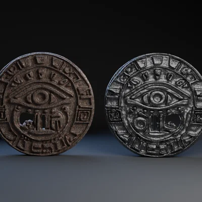 Mô hình 3D đồng xu cổ đại All Seeing Eye - Độc đáo, bí ẩn