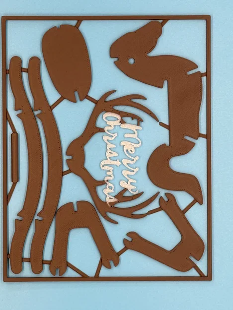 Bộ thẻ Giáng sinh tuần lộc "bập bênh" - Bản in đa màu cho XL hoặc MMU3 - Image 2