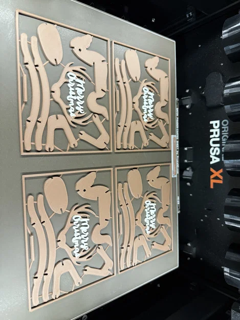 Bộ thẻ Giáng sinh tuần lộc "bập bênh" - Bản in đa màu cho XL hoặc MMU3 - Image 3