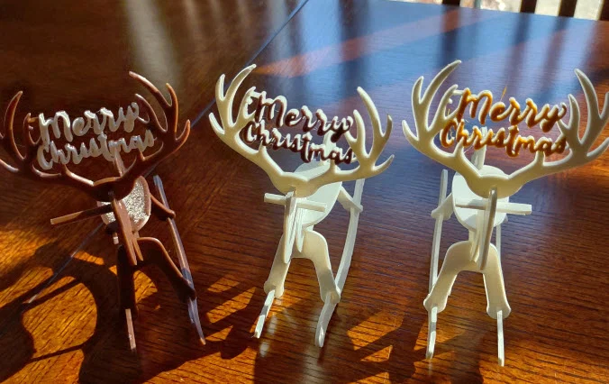 Remix bộ thiệp Giáng sinh "Tuần lộc bập bênh" cho in đa màu XL hoặc MMU3 - Image 3