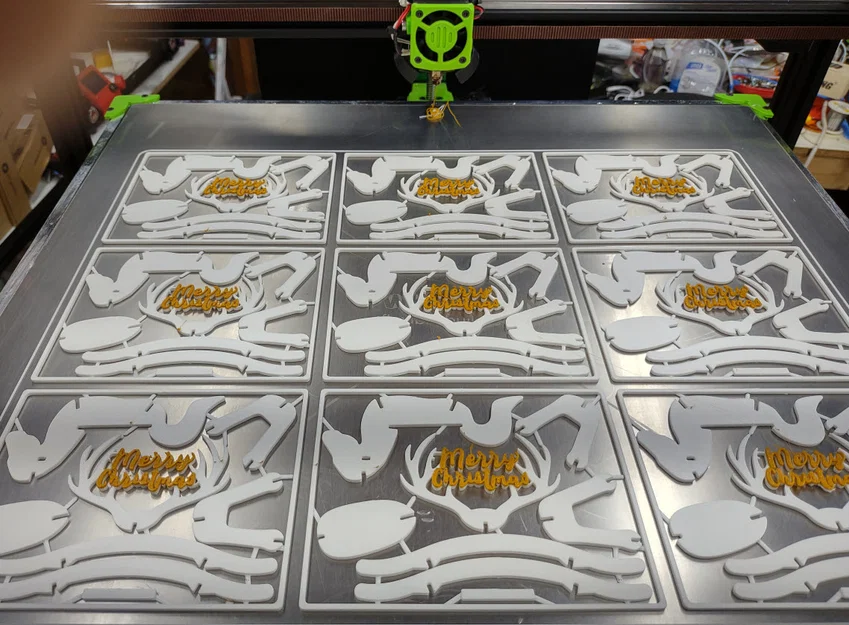 Remix bộ thiệp Giáng sinh "Tuần lộc bập bênh" cho in đa màu XL hoặc MMU3 - Image 6