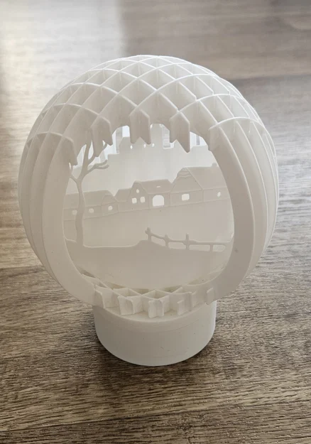 Quả cầu trang trí Noel 3D kết hợp đèn LED nến - Image 2