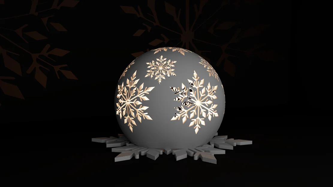 Đế nến họa tiết bông tuyết 3D tinh tế cho trang trí Giáng sinh - Image 1