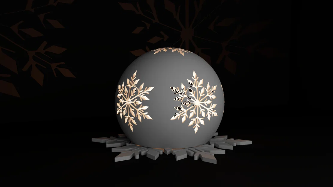 Đế nến họa tiết bông tuyết 3D tinh tế cho trang trí Giáng sinh - Image 2