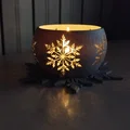 Đế nến họa tiết bông tuyết 3D tinh tế cho trang trí Giáng sinh - Thumbnail 4