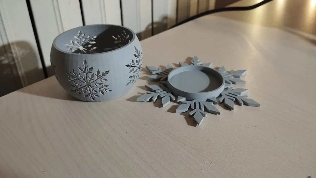 Đế nến họa tiết bông tuyết 3D tinh tế cho trang trí Giáng sinh - Image 6