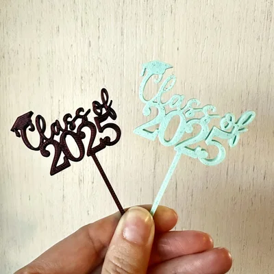 Phụ kiện cắm bánh Cupcake Class of 2025 cho tiệc tốt nghiệp