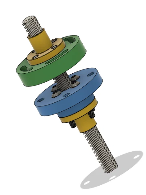 Bộ thiết bị chống rơ (Anti-Backlash) in 3D cho cụm đai ốc TR8 kép - Image 1