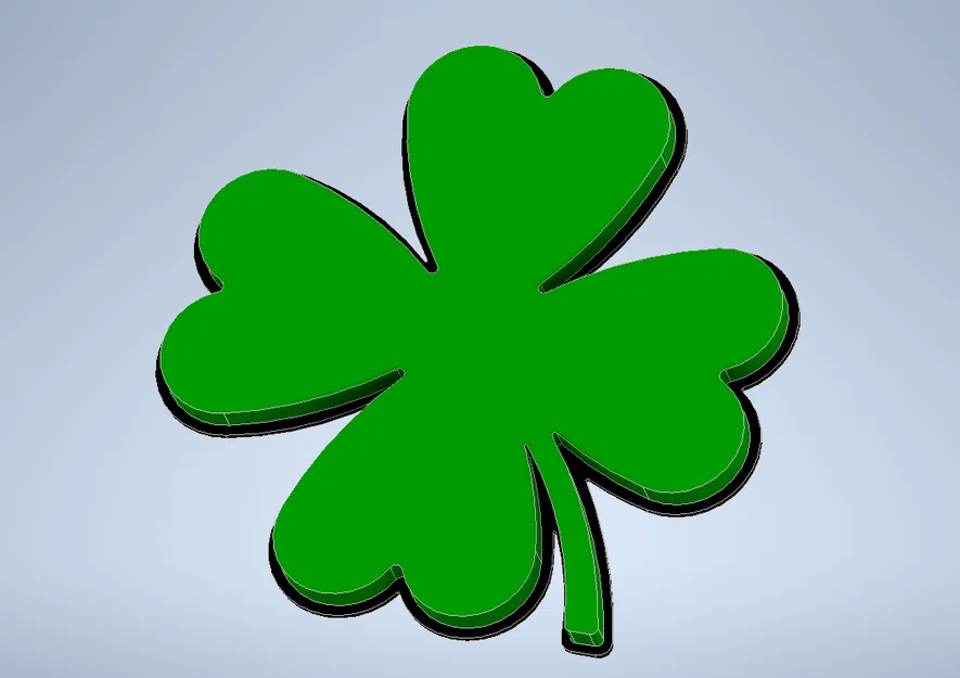 Mô hình cỏ bốn lá may mắn in 3D (Thiết kế đơn giản, tinh tế) - Image 2