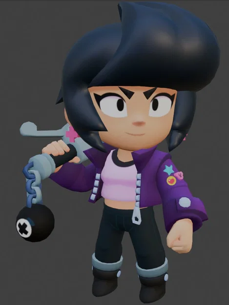 Mô hình Bibi Brawl Stars 3D - Nhân vật cá tính cho fan game - Image 1