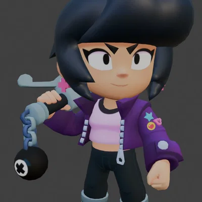 Mô hình Bibi Brawl Stars 3D - Nhân vật cá tính cho fan game
