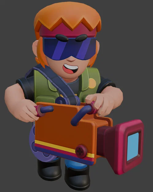 Mô hình 3D Buster trong Brawl Stars - File in cho fan game - Image 1