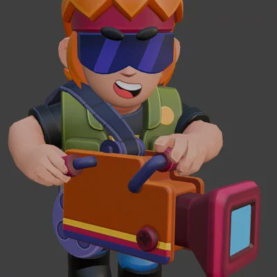 Mô hình 3D Buster trong Brawl Stars - File in cho fan game