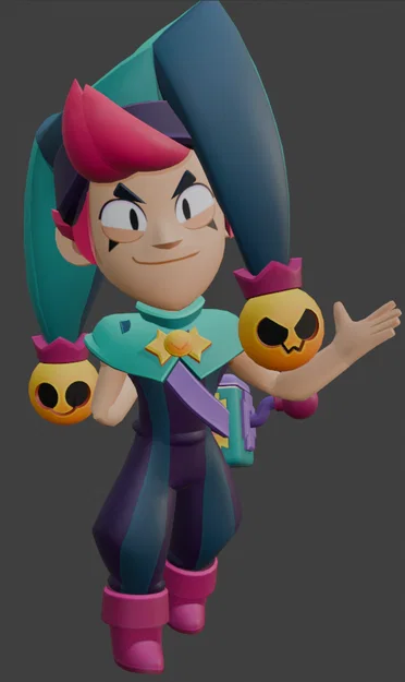 Mô hình 3D Chester trong game Brawl Stars cực chi tiết - Image 1