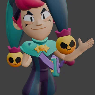 Mô hình 3D Chester trong game Brawl Stars cực chi tiết